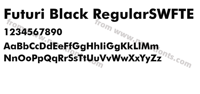 Futuri Black RegularSWFTEPreview