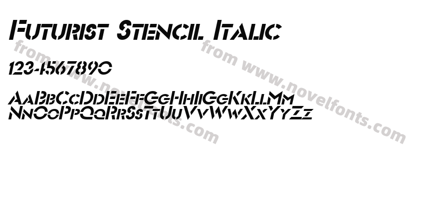 Futurist Stencil ItalicPreview