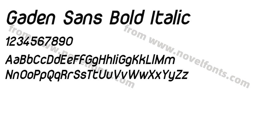 Gaden Sans Bold ItalicPreview