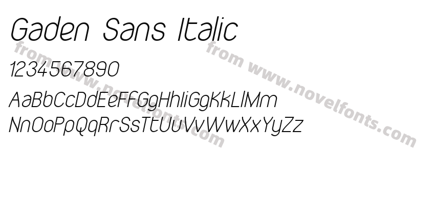 Gaden Sans ItalicPreview