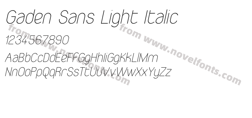 Gaden Sans Light ItalicPreview