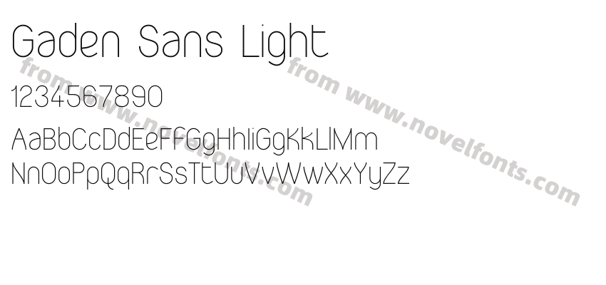 Gaden Sans LightPreview