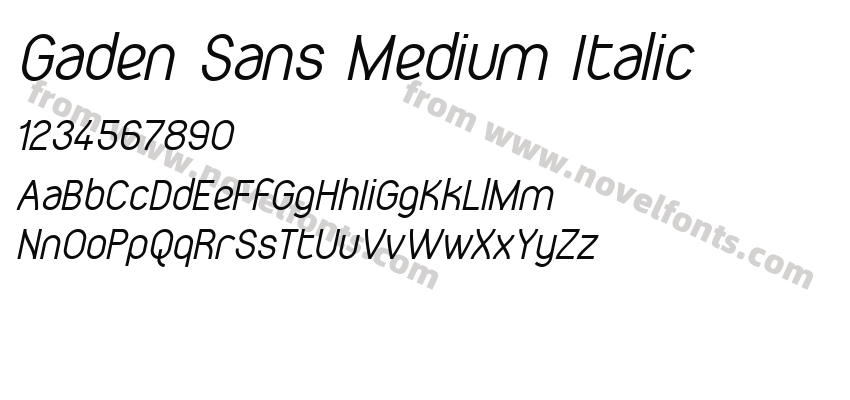 Gaden Sans Medium ItalicPreview