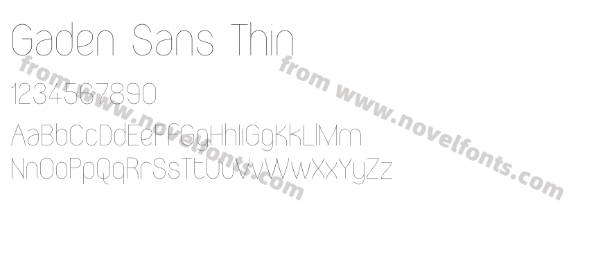 Gaden Sans ThinPreview