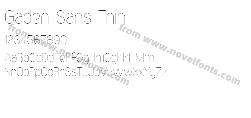 Gaden Sans ThinPreview