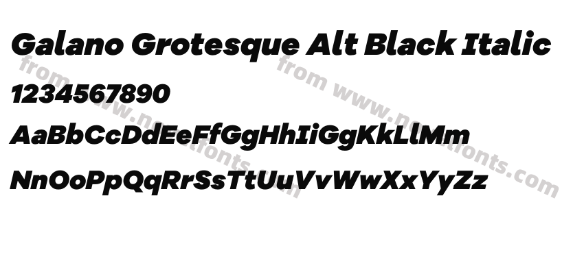 Galano Grotesque Alt Black ItalicPreview