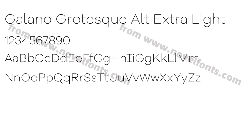 Galano Grotesque Alt Extra LightPreview