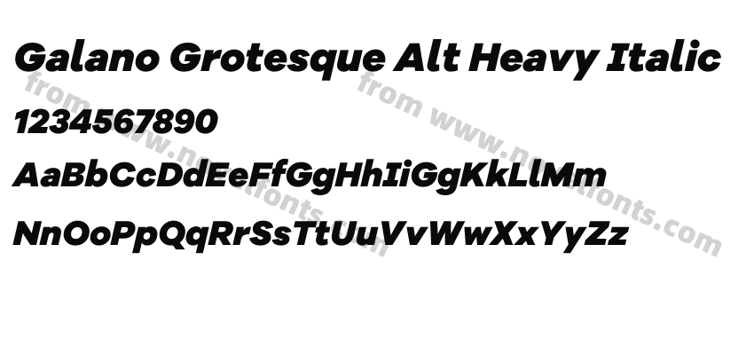 Galano Grotesque Alt Heavy ItalicPreview