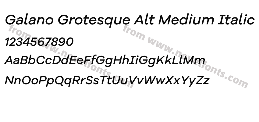 Galano Grotesque Alt Medium ItalicPreview