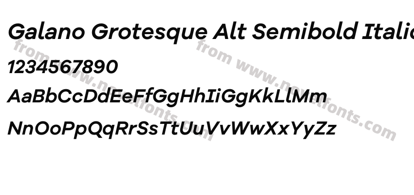 Galano Grotesque Alt Semibold ItalicPreview