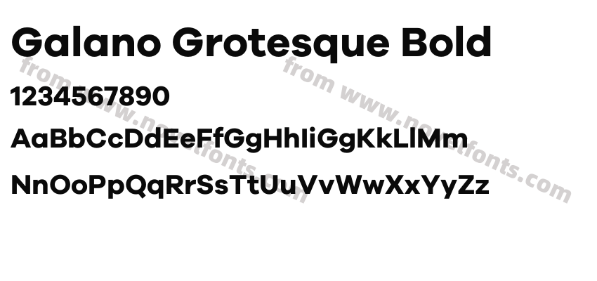 Galano Grotesque BoldPreview