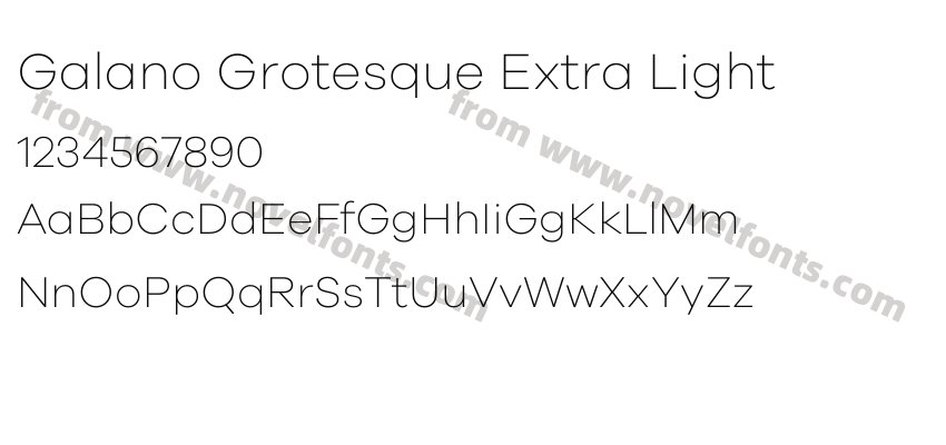 Galano Grotesque Extra LightPreview