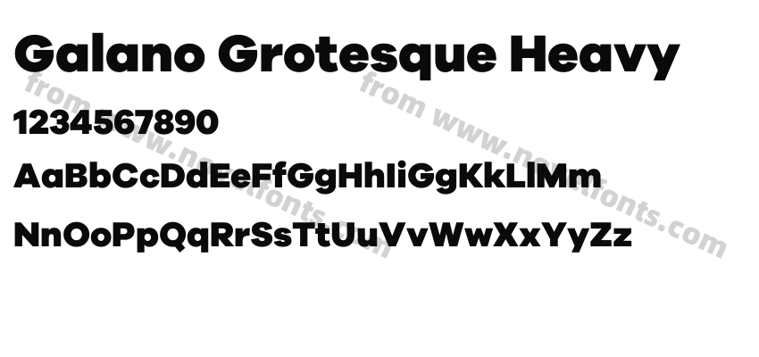 Galano Grotesque HeavyPreview