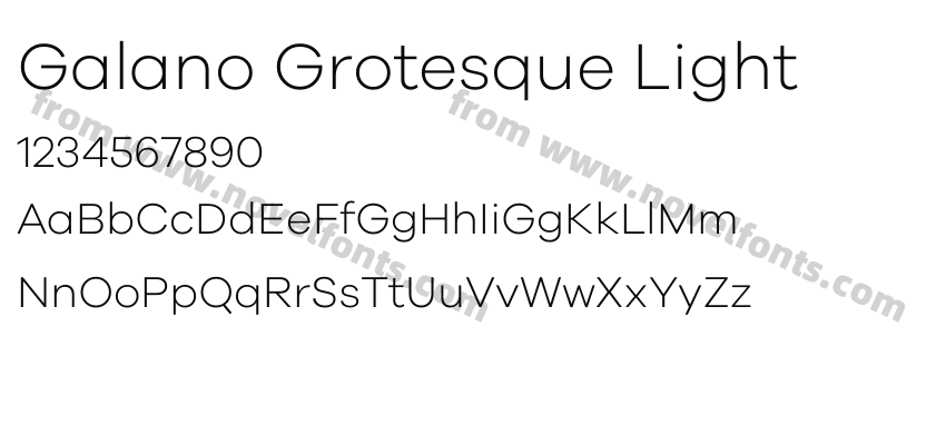 Galano Grotesque LightPreview