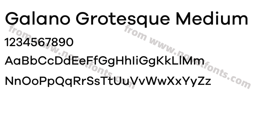 Galano Grotesque MediumPreview