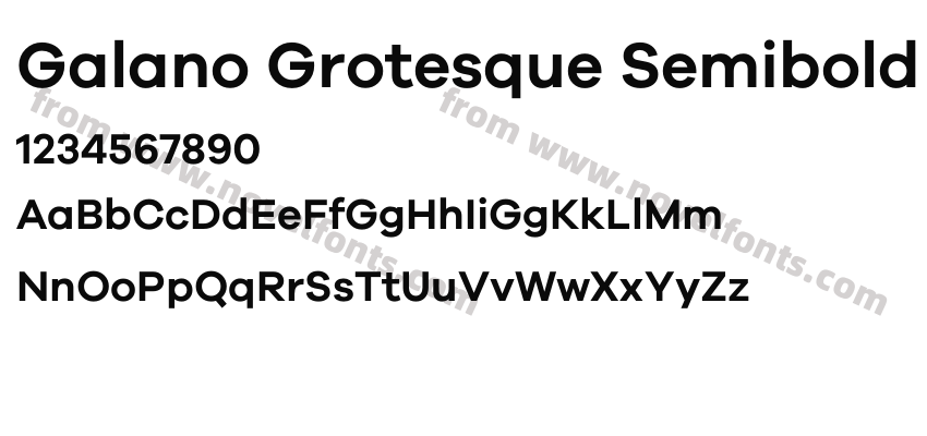 Galano Grotesque SemiboldPreview