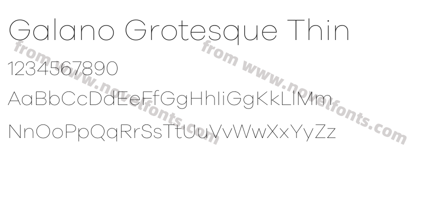 Galano Grotesque ThinPreview