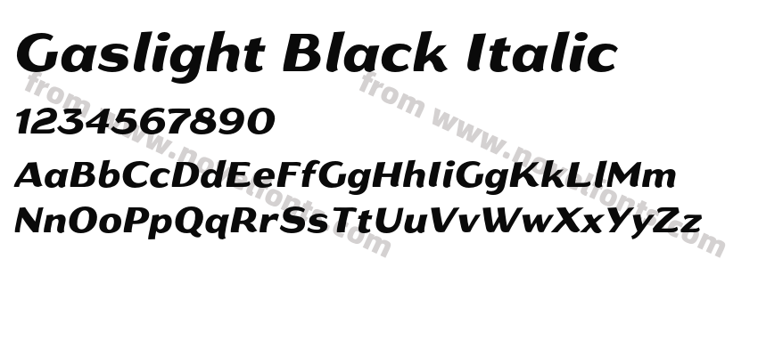 Gaslight Black ItalicPreview