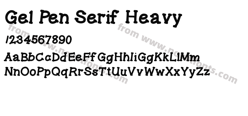 Gel Pen Serif HeavyPreview