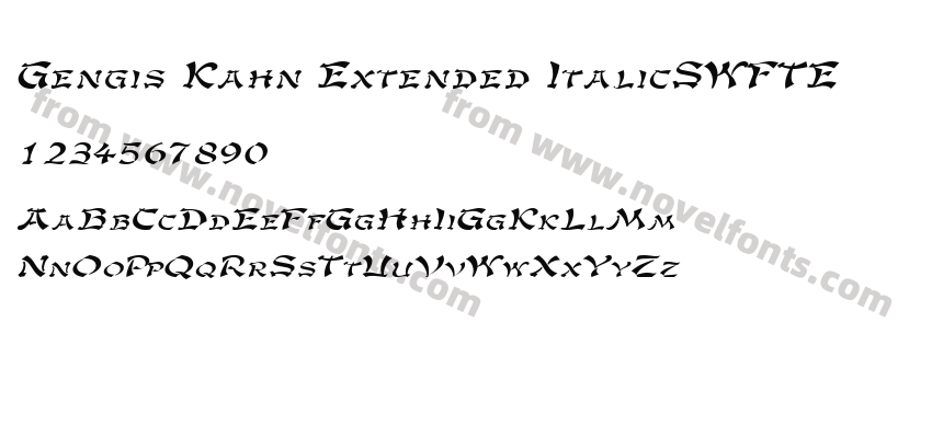 Gengis Kahn Extended ItalicSWFTEPreview