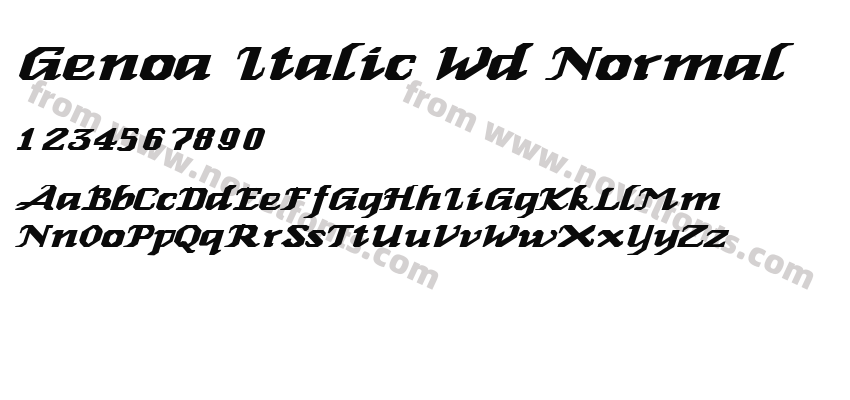 Genoa Italic Wd NormalPreview