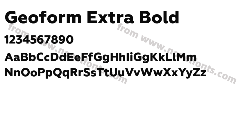 Geoform Extra BoldPreview