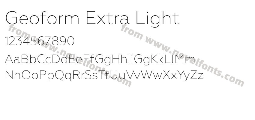 Geoform Extra LightPreview