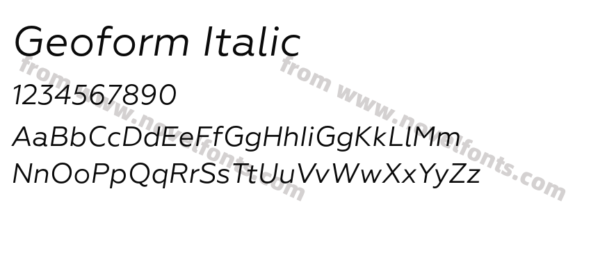 Geoform ItalicPreview