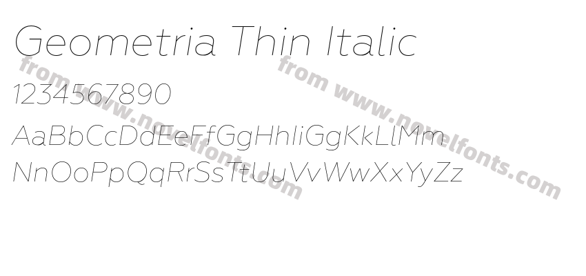 Geometria Thin ItalicPreview