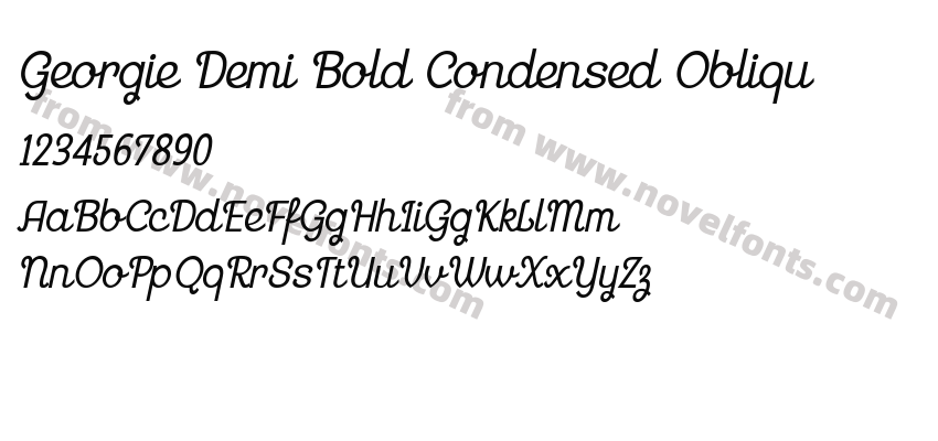 Georgie Demi Bold Condensed ObliquPreview