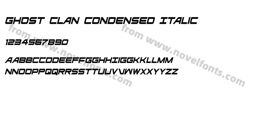 Ghost Clan Condensed ItalicPreview