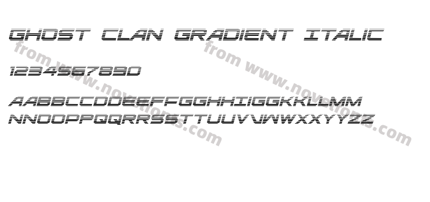 Ghost Clan Gradient ItalicPreview
