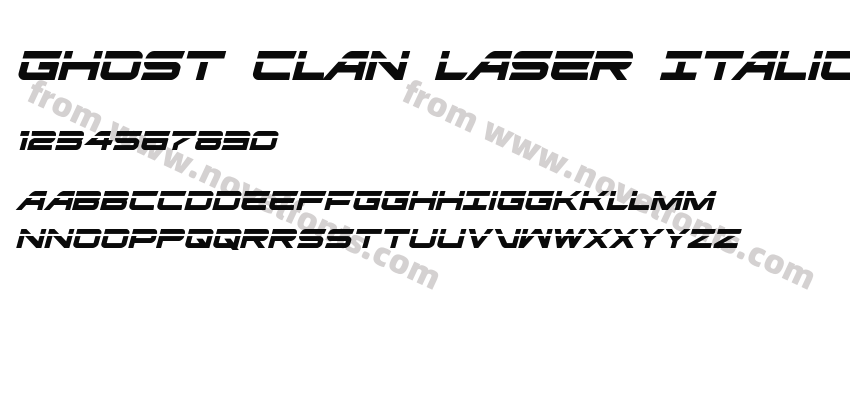 Ghost Clan Laser ItalicPreview