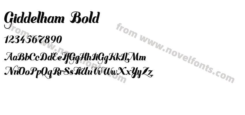 Giddelham BoldPreview