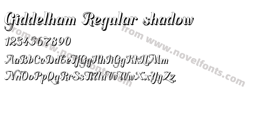 Giddelham Regular shadowPreview