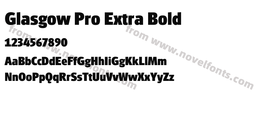 Glasgow Pro Extra BoldPreview