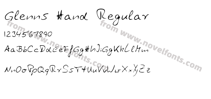 Glenns Hand RegularPreview