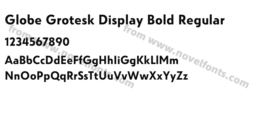 Globe Grotesk Display Bold RegularPreview