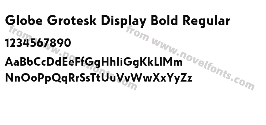 Globe Grotesk Display Bold RegularPreview