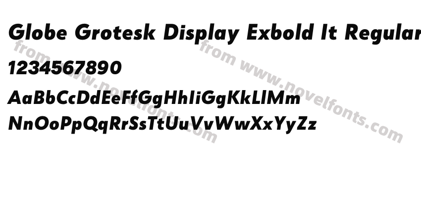 Globe Grotesk Display Exbold It RegularPreview
