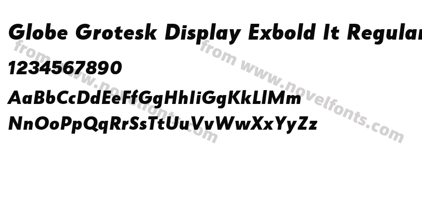 Globe Grotesk Display Exbold It RegularPreview