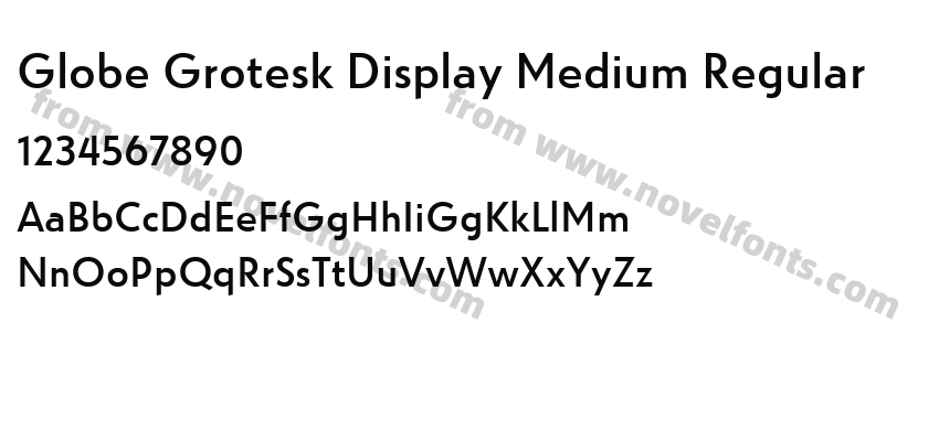Globe Grotesk Display Medium RegularPreview