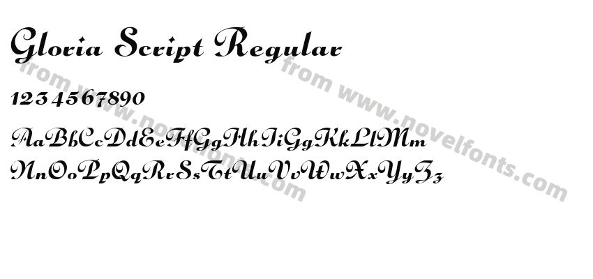 Gloria Script RegularPreview