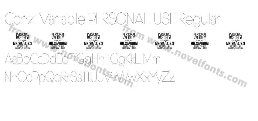 Gonzi Variable PERSONAL USE RegularPreview