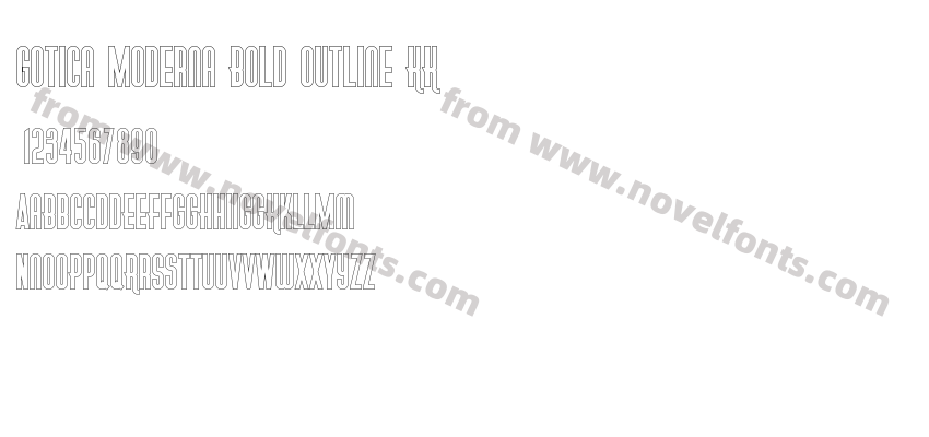 Gotica Moderna Bold Outline KKPreview