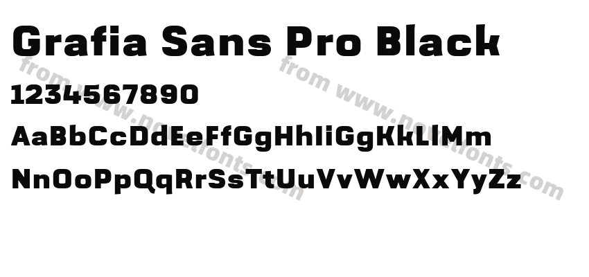 Grafia Sans Pro BlackPreview