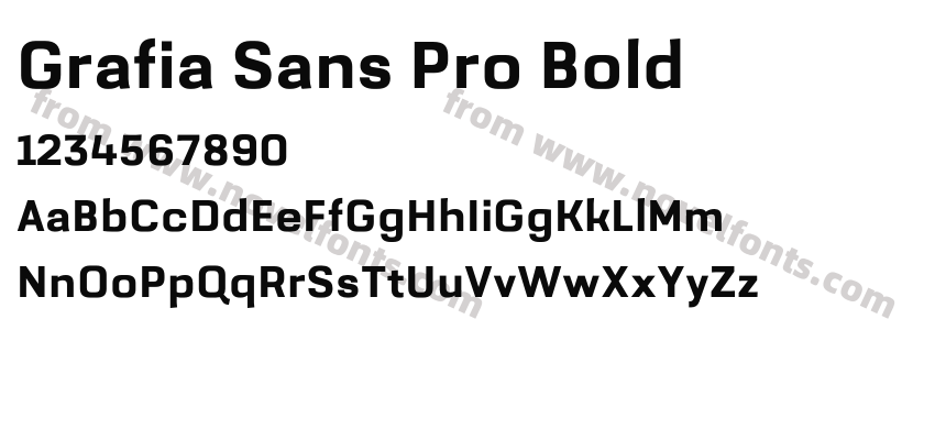 Grafia Sans Pro BoldPreview