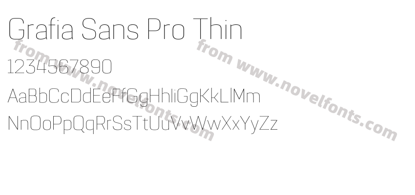 Grafia Sans Pro ThinPreview