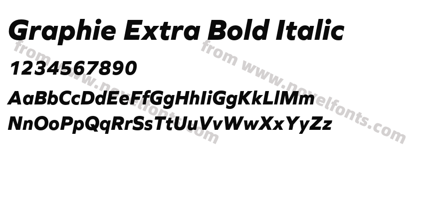 Graphie Extra Bold ItalicPreview