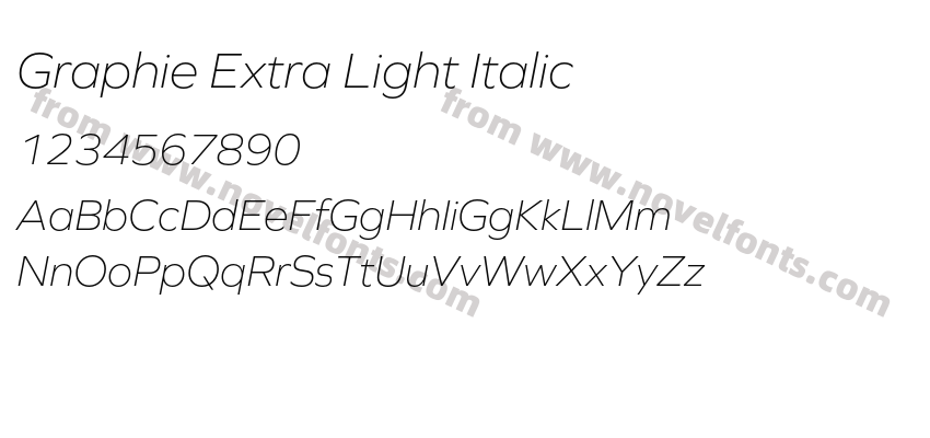 Graphie Extra Light ItalicPreview